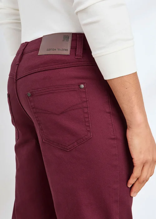 Cotton Traders Bordeaux Mens Coloured Jeans - 36/L34 Image 3