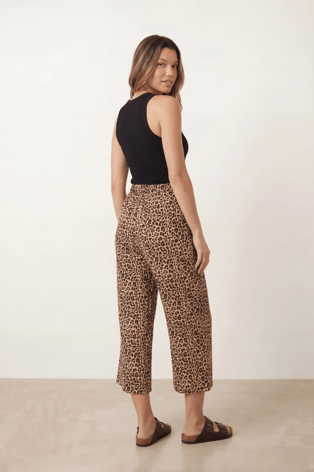Style Cheat Leopard Print High Rise Wide Leg Trousers - 10 Image 2