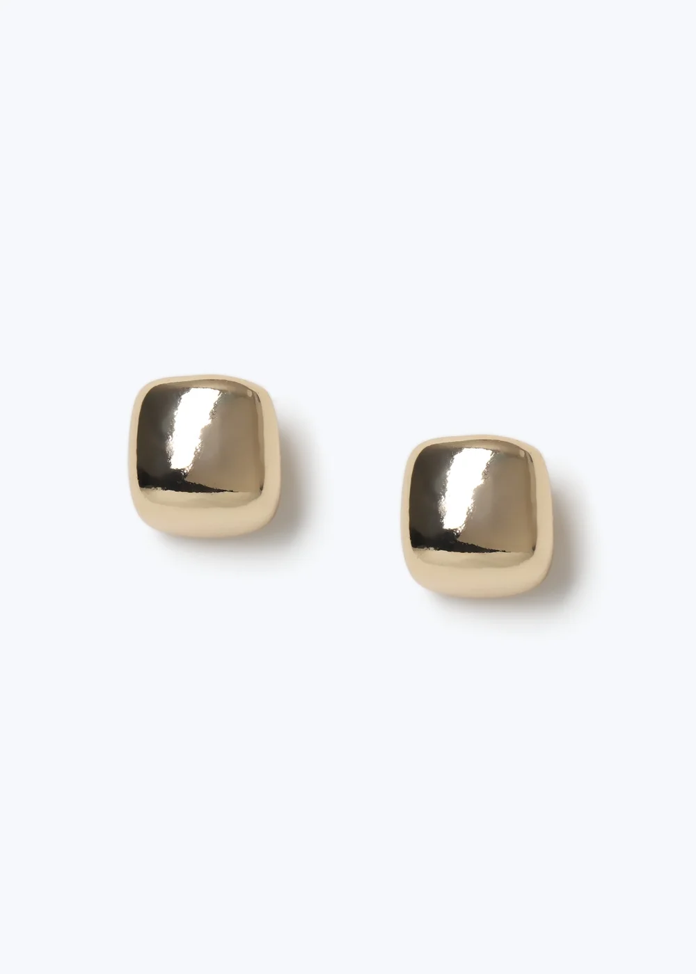 Muse Gold Smooth Stud Earrings - One Size Image 1