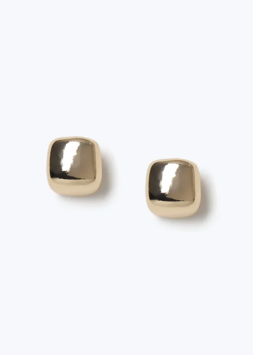 Muse Gold Smooth Stud Earrings - One Size Image 1