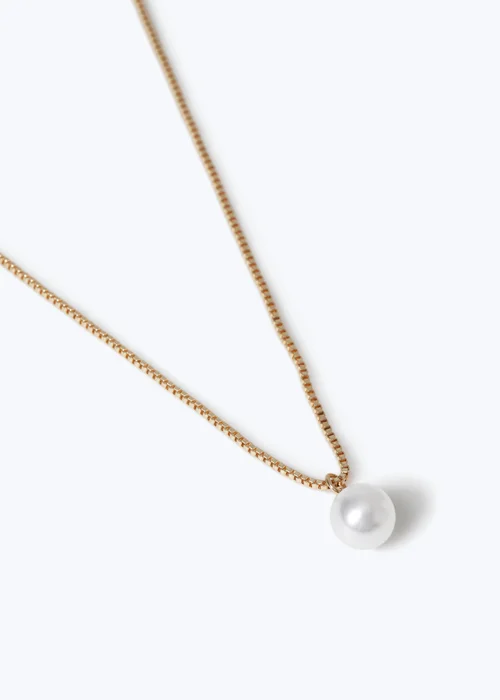 Muse Gold Pearl Pendant Necklace - One Size Image 2