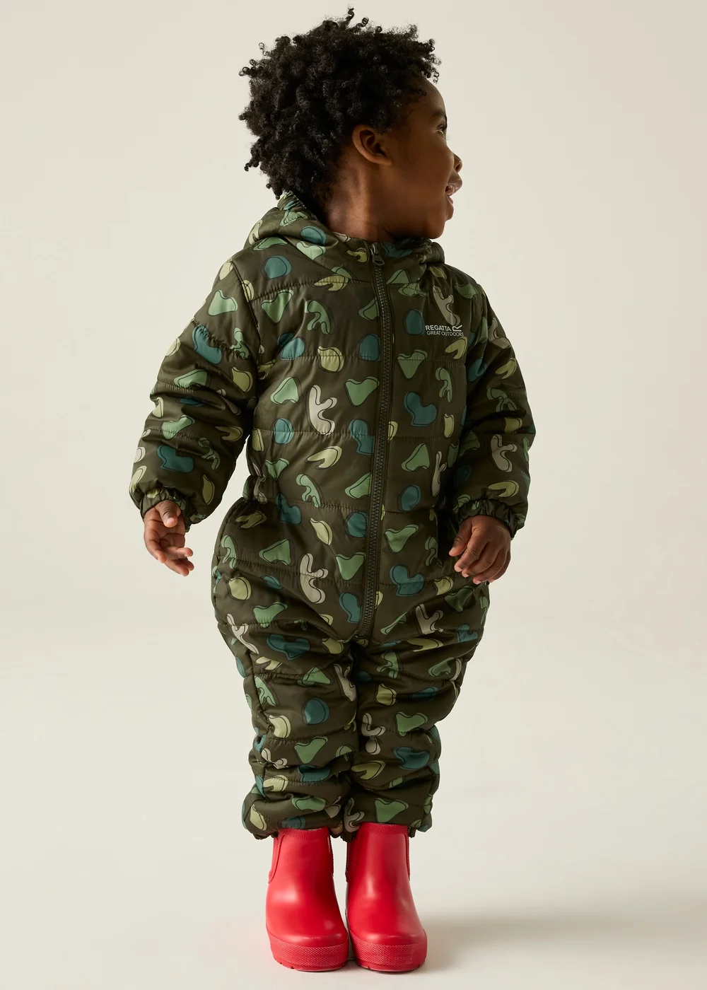 Regatta Khaki Penrose Waterproof Puddlesuit (6-72 months) - 1-1.5 Yrs Image 3