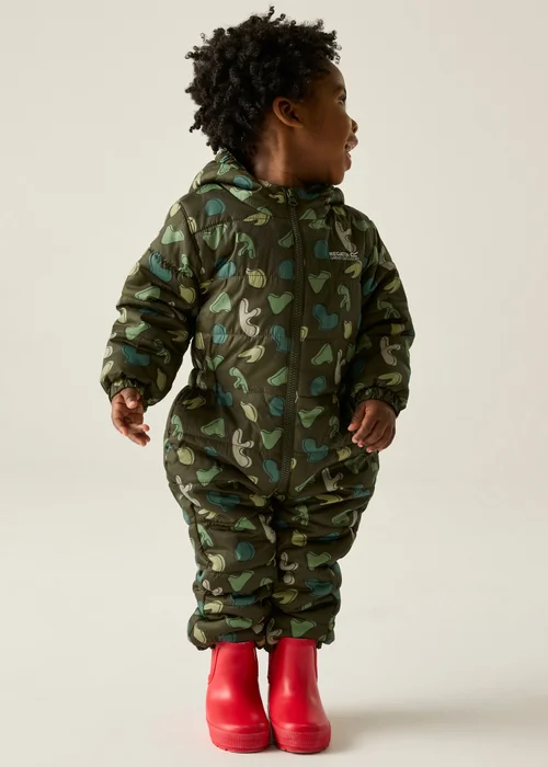 Regatta Khaki Penrose Waterproof Puddlesuit (6-72 months) - 1-1.5 Yrs Image 3