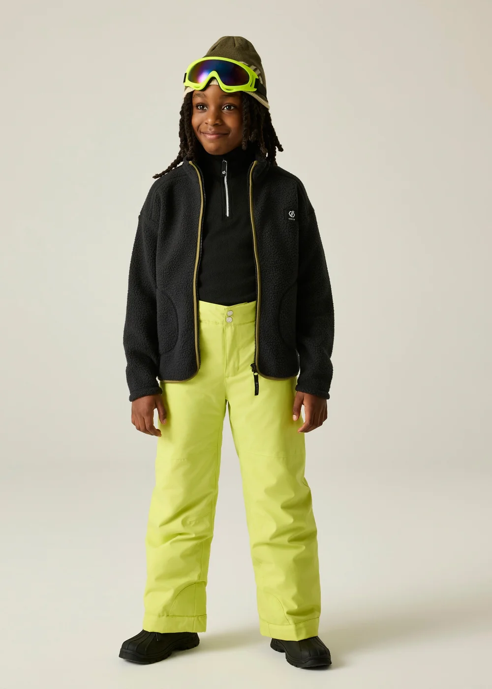 Dare 2b Black/Green Zesty II Soft Fleece (3-13 years) - 3-4 Yrs Image 3