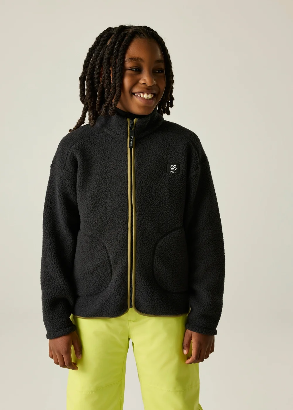 Dare 2b Black/Green Zesty II Soft Fleece (3-13 years) - 3-4 Yrs Image 1