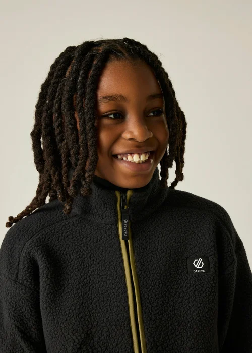 Dare 2b Black/Green Zesty II Soft Fleece (3-13 years) - 3-4 Yrs Image 5