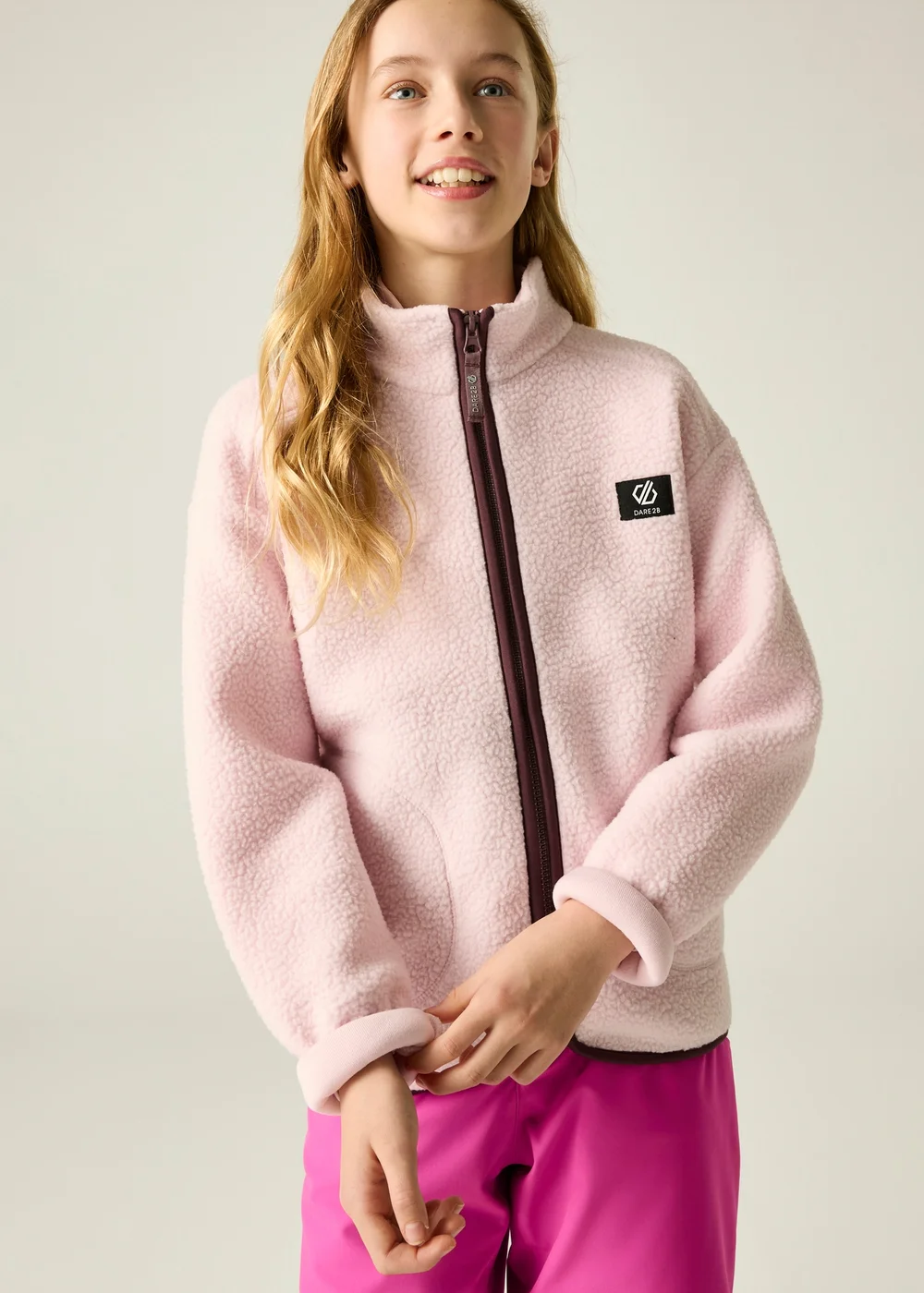 Dare 2b Pale Pink Zesty II Soft Fleece (3-13 years) - 11-12 Yrs Image 4