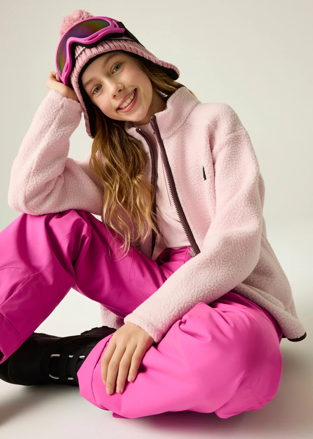 Dare 2b Pale Pink Zesty II Soft Fleece (3-13 years) - 11-12 Yrs Image 6