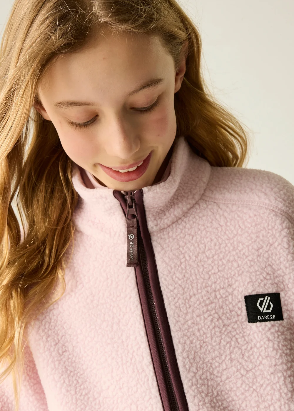 Dare 2b Pale Pink Zesty II Soft Fleece (3-13 years) - 11-12 Yrs Image 5