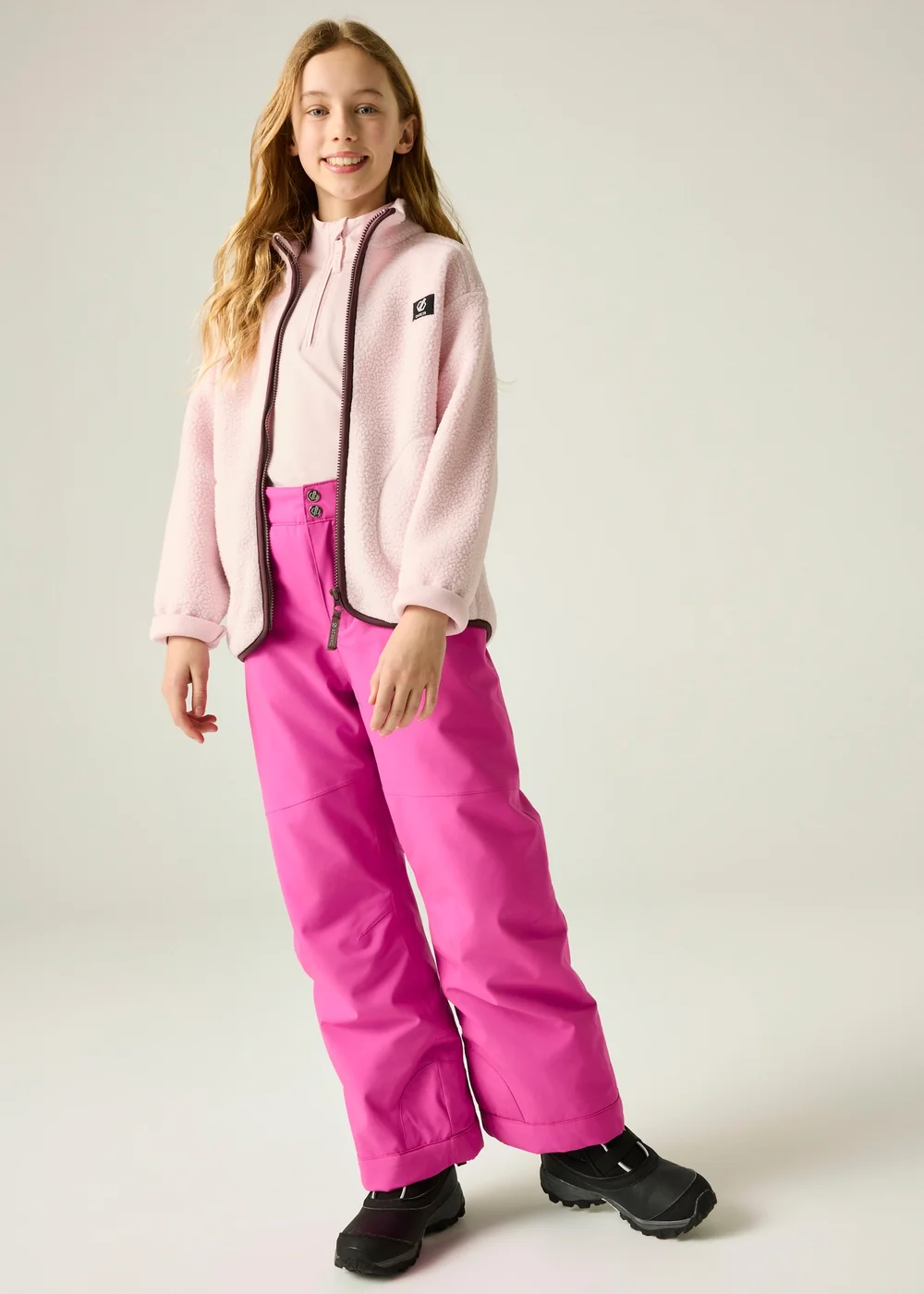 Dare 2b Pale Pink Zesty II Soft Fleece (3-13 years) - 11-12 Yrs Image 3