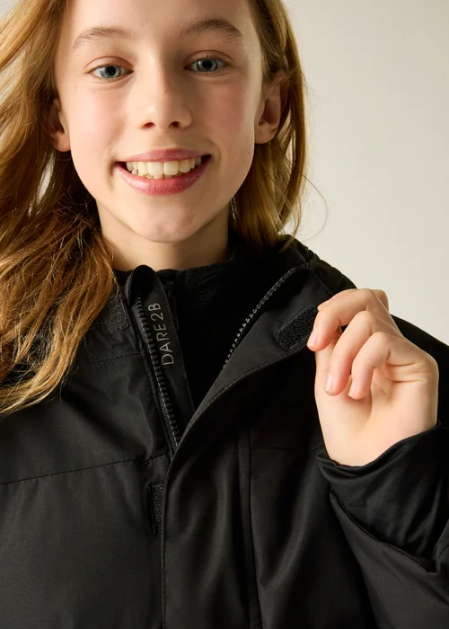 Dare 2b Black Kids Wander Waterproof Jacket (3-13 years) - 9-10 Yrs Image 6