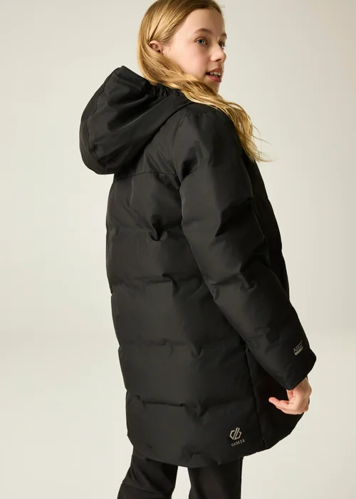 Dare 2b Black Kids Wander Waterproof Jacket (3-13 years) - 9-10 Yrs Image 2