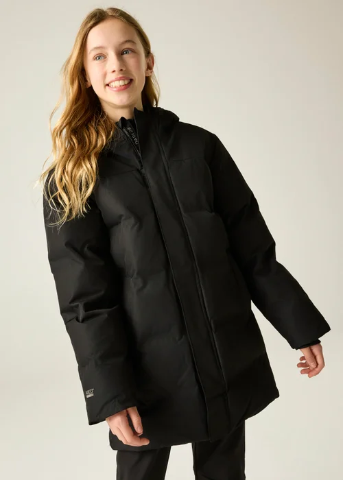 Dare 2b Black Kids Wander Waterproof Jacket (3-13 years) - 9-10 Yrs Image 4