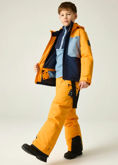 Dare 2b Navy / Orange Send It II Waterproof Jacket (3-13 years) - 3-4 Yrs Image 6