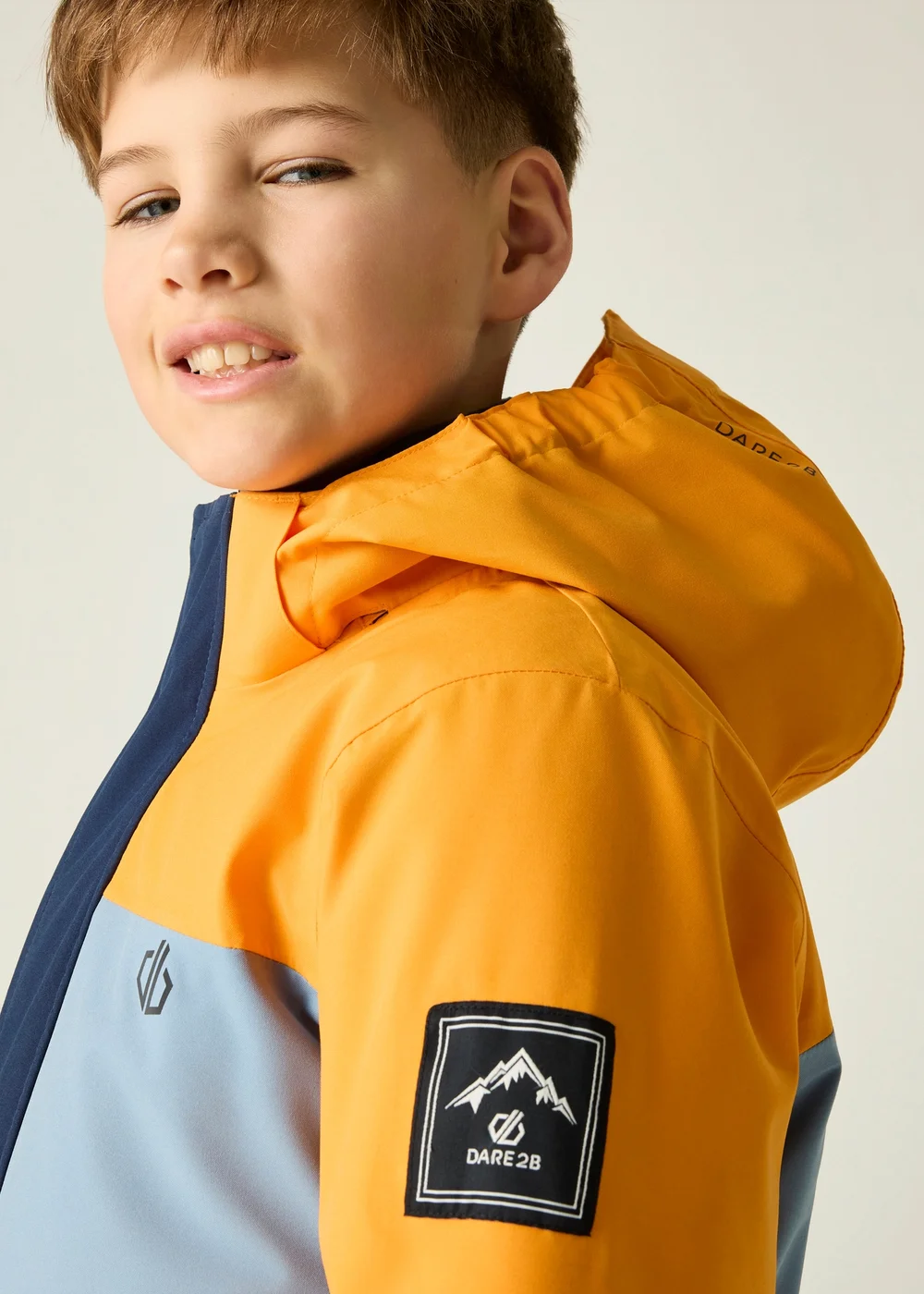 Dare 2b Navy / Orange Send It II Waterproof Jacket (3-13 years) - 3-4 Yrs Image 5