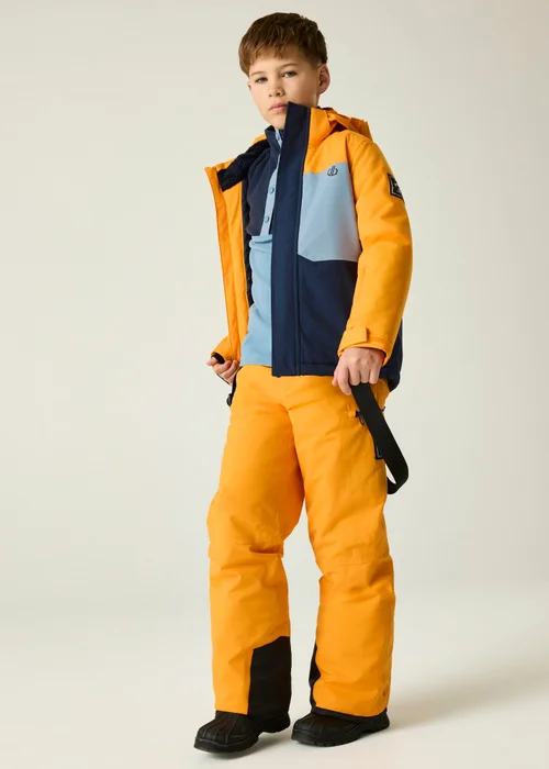 Dare 2b Navy / Orange Send It II Waterproof Jacket (3-13 years) - 3-4 Yrs Image 3