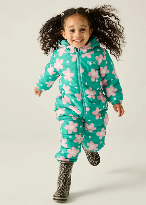 Regatta Green Penrose Waterproof Puddlesuit (6-72 months) - 5-6 Yrs Image 1