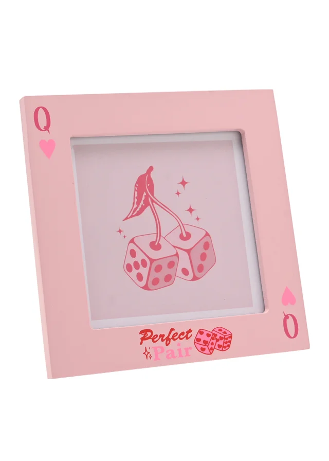 The Feel Good Club Pink Frames Smile & Perfect Pair Set of 2 (4"x 4")