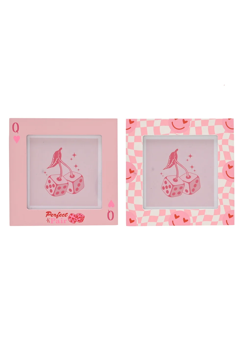 The Feel Good Club Pink Frames Smile & Perfect Pair Set of 2 (4"x 4") - One Size Image 1