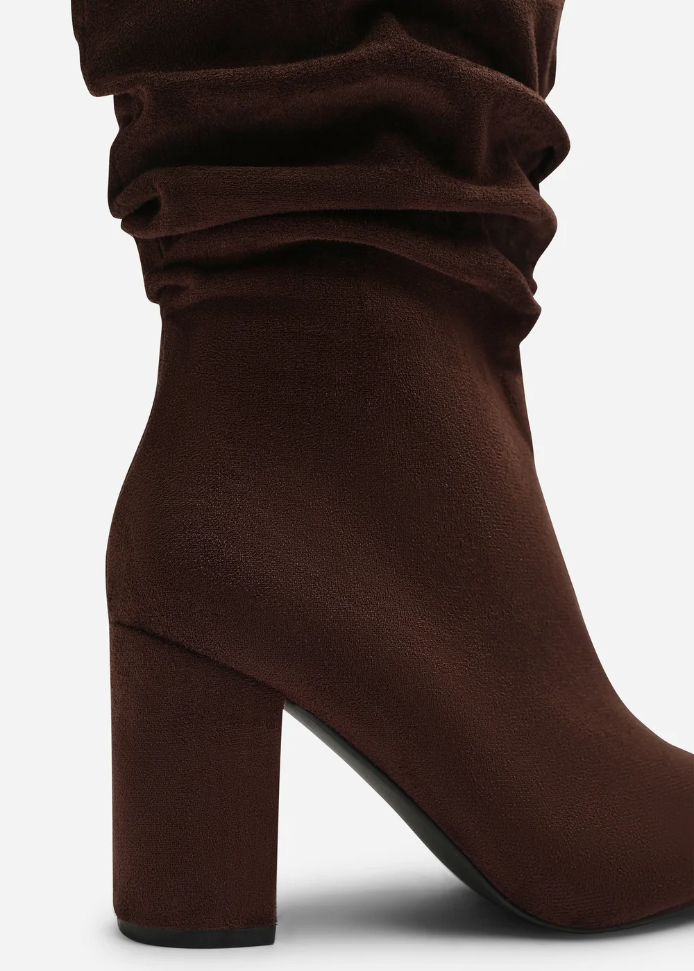 Where's That From Lilyana Brown Ruched Heeled Calf Boot - Size 7 Image 4