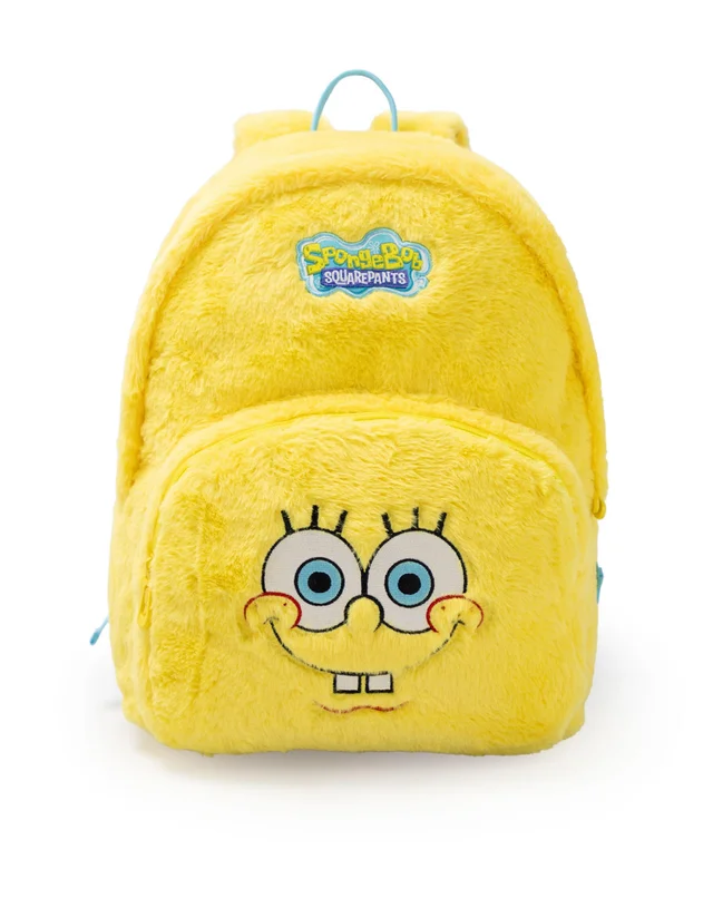 SpongeBob SquarePants Unisex Kids Yellow Furry Face Backpack (One Size)