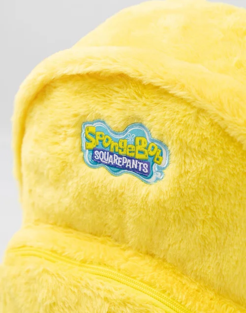 SpongeBob SquarePants Unisex Kids Yellow Furry Face Backpack (One Size) - One Size Image 5
