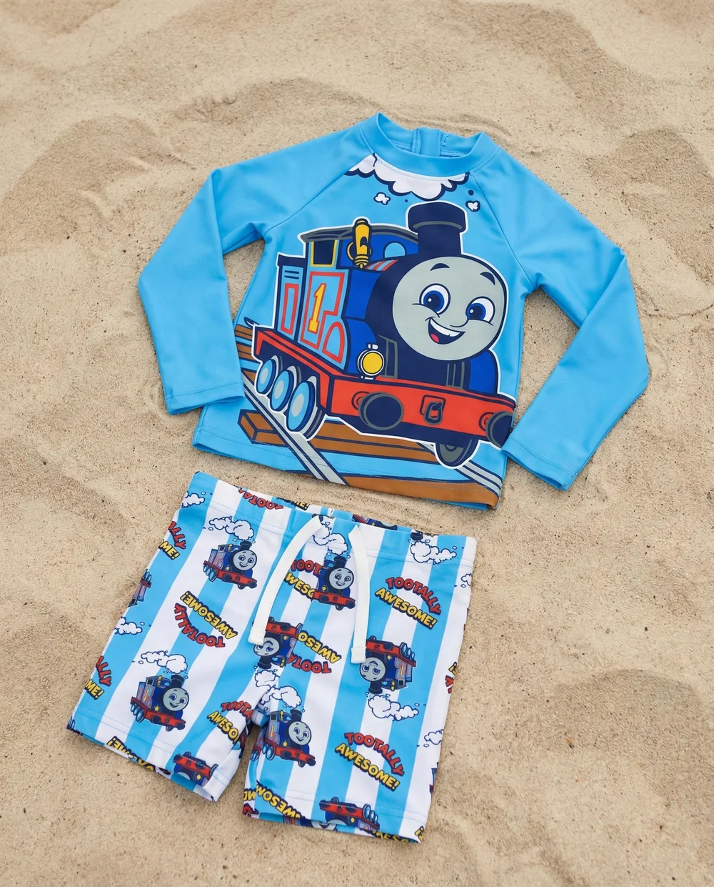 Vanilla Underground Thomas & Friends Boys Blue Totally Awesome 2 Piece Swim Set (18 Months - 6 Years) - 5-6 Yrs Image 3