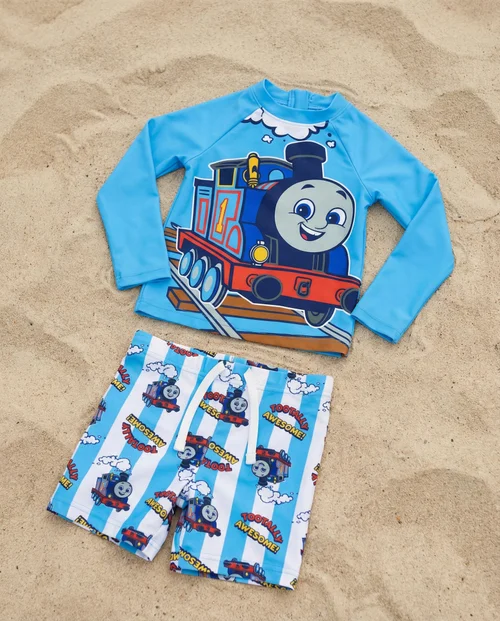 Vanilla Underground Thomas & Friends Boys Blue Totally Awesome 2 Piece Swim Set (18 Months - 6 Years) - 5-6 Yrs Image 3
