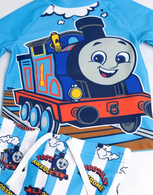 Vanilla Underground Thomas & Friends Boys Blue Totally Awesome 2 Piece Swim Set (18 Months - 6 Years) - 5-6 Yrs Image 5