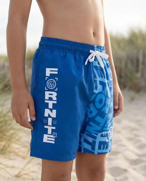 Vanilla Underground Fortnite Boys Blue Logo Swim Shorts (5-14 Years) - 11-12 Yrs Image 3