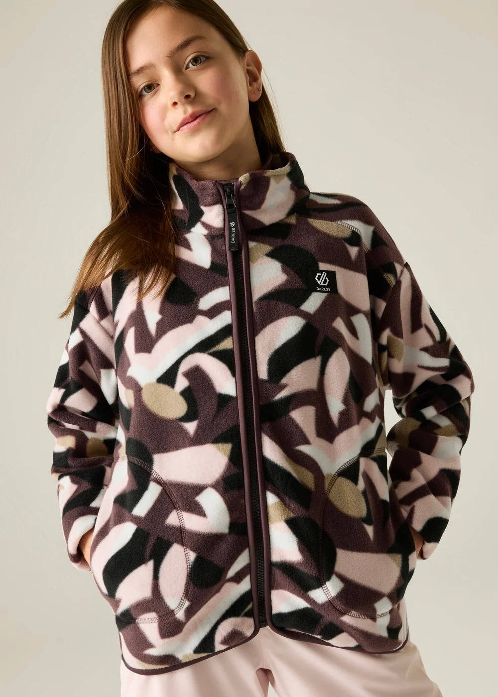 Dare 2b Burgundy Wing It Cosy Fleece (3-13 years) - 7-8 Yrs Image 1