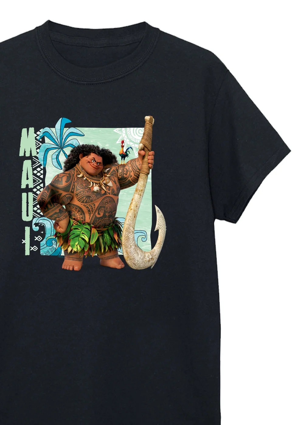 Ada & Ted Disney Moana Maui Boys Black Graphic T-Shirt (3-13 Years) - 12-13 yrs Image 2
