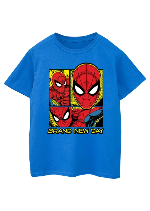 Ada & Ted Marvel Spider-Man Brand New Day Frames Boys Royal Blue Graphic T-Shirt (3-13 Years) - 9-11 Yrs Image 1