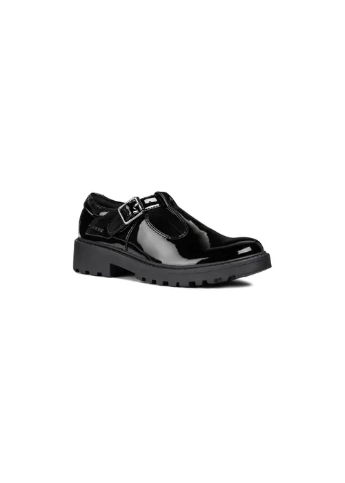 Geox Black Patent Girls J Casey G. E Buckle Shoe (Younger 13 - Older 5) - 5 Image 2
