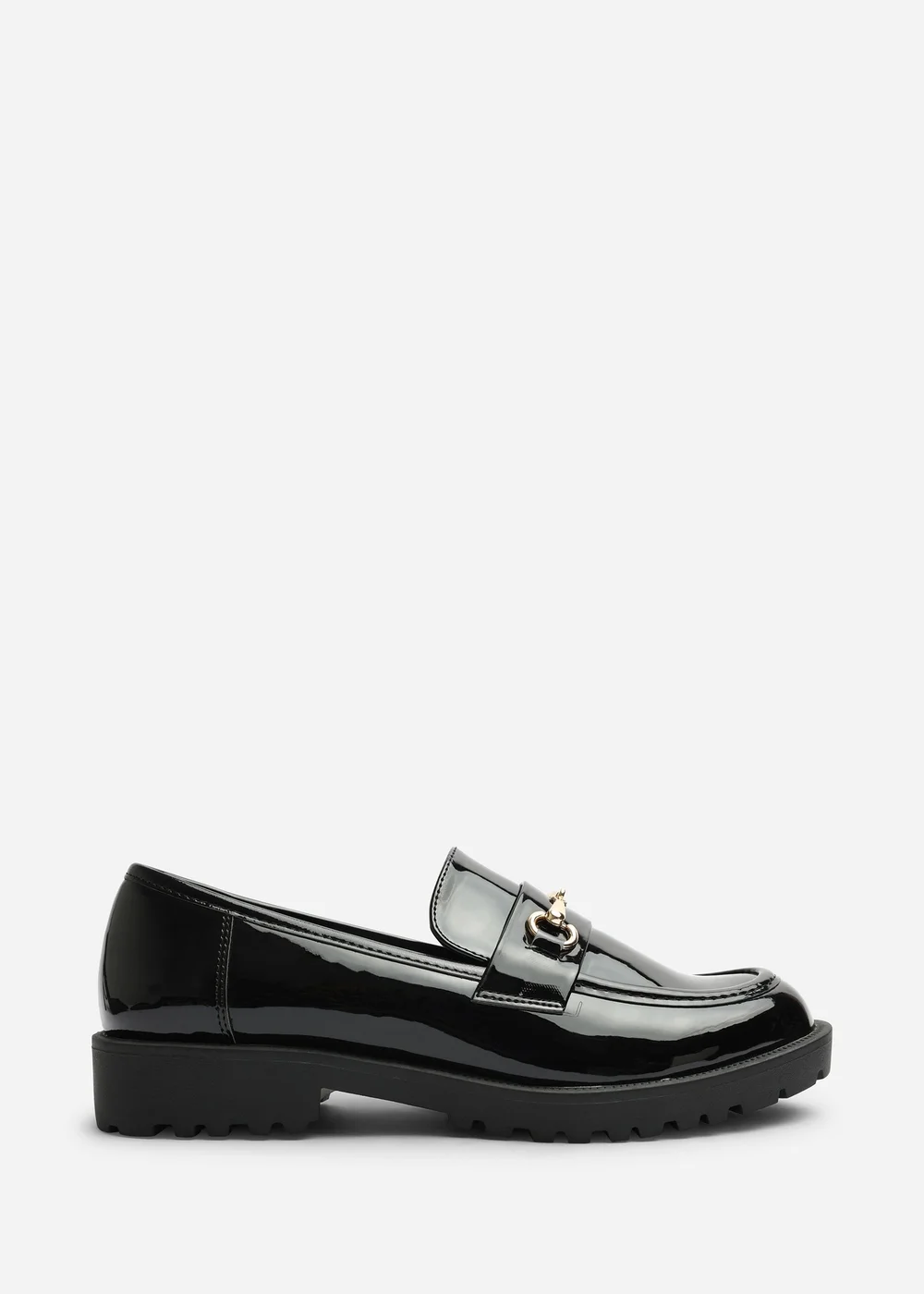 Where's That From Aadhya Black Chunky Snaffle Trim Detail Loafers - 7 Image 1