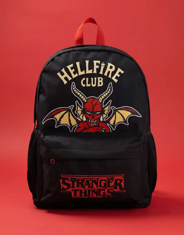 Stranger Things Unisex Black Hellfire Club Backpack (One Size)