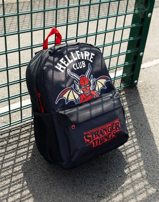 Stranger Things Unisex Black Hellfire Club Backpack (One Size)