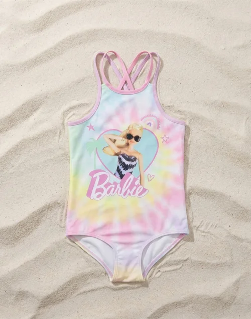 Vanilla Underground Barbie Girls Multicoloured Barbie Doll 1 Piece Swimming Costume (3-12 Years) - 7-8 Yrs Image 4