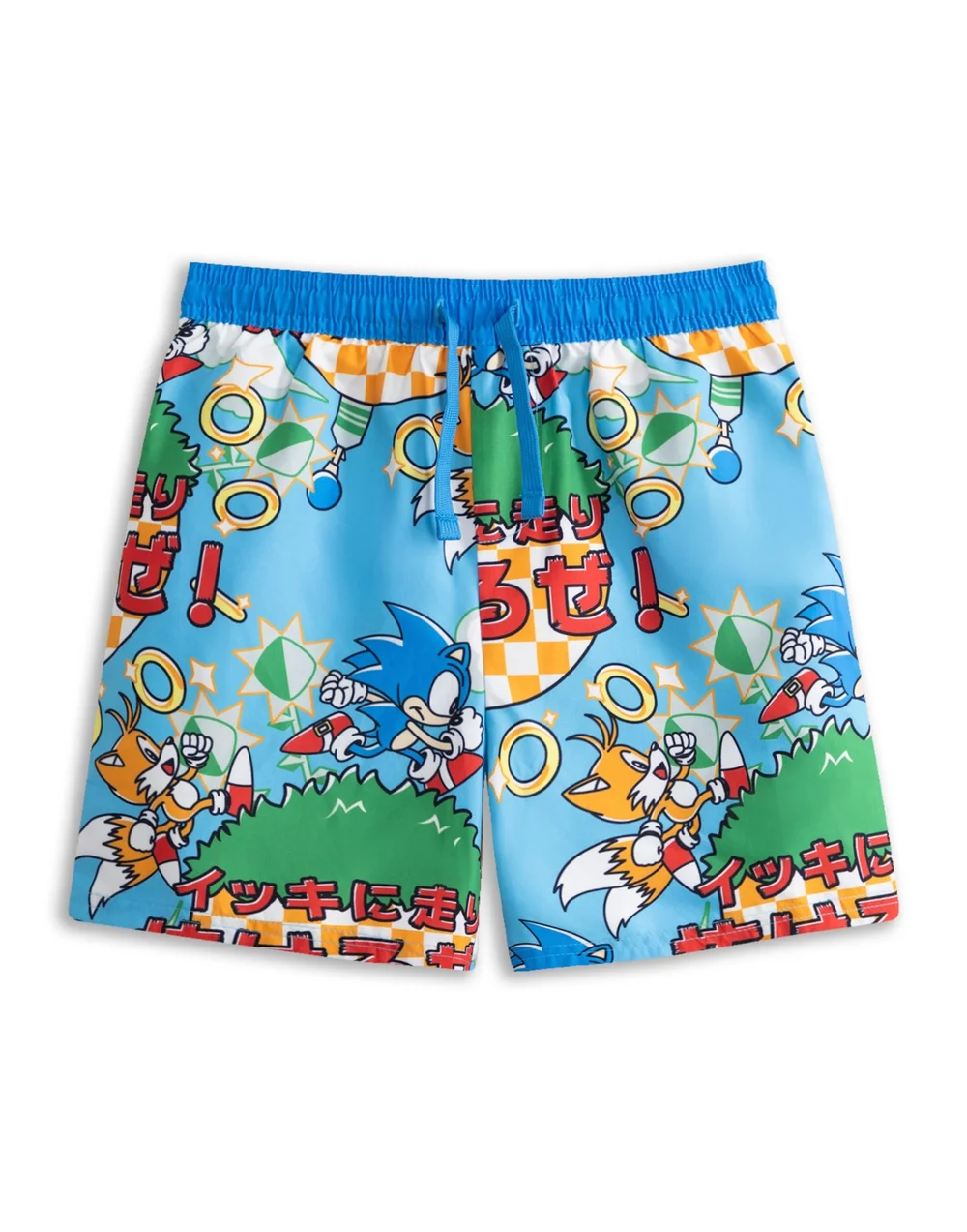 Vanilla Underground Sonic The Hedgehog Boys Blue Run Swim Shorts (4-14 Years) - 5-6 Yrs Image 1