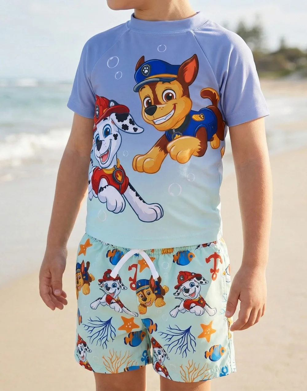 Vanilla Underground Paw Patrol Boys Blue Underwater Pups 2 Piece Swim Set (2-7 Years) - 3-4 Yrs Image 3