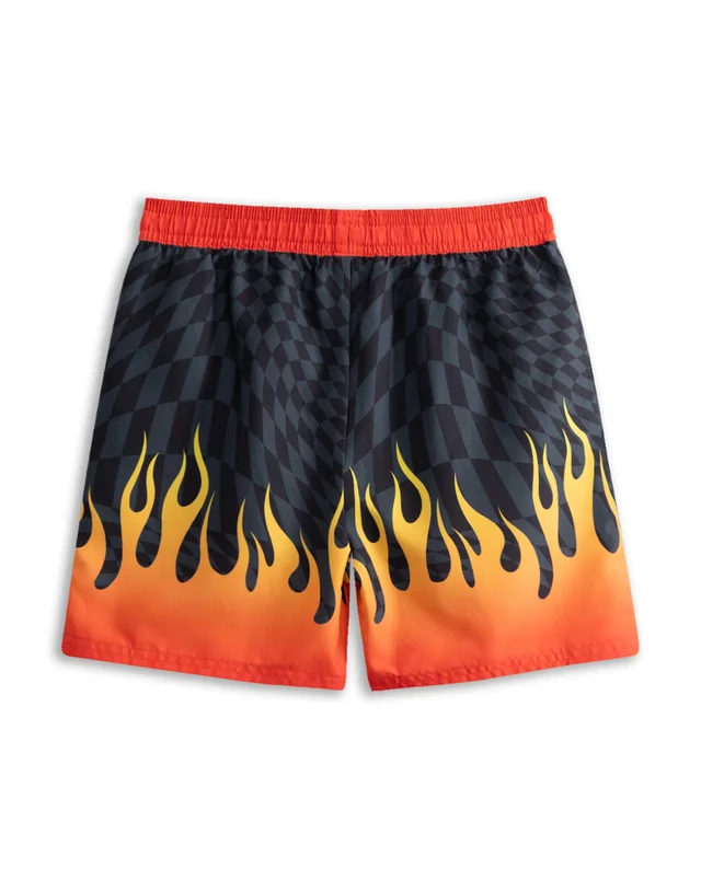 Vanilla Underground Hot Wheels Boys Red Flame Short Swim Shorts (3-12 Years)