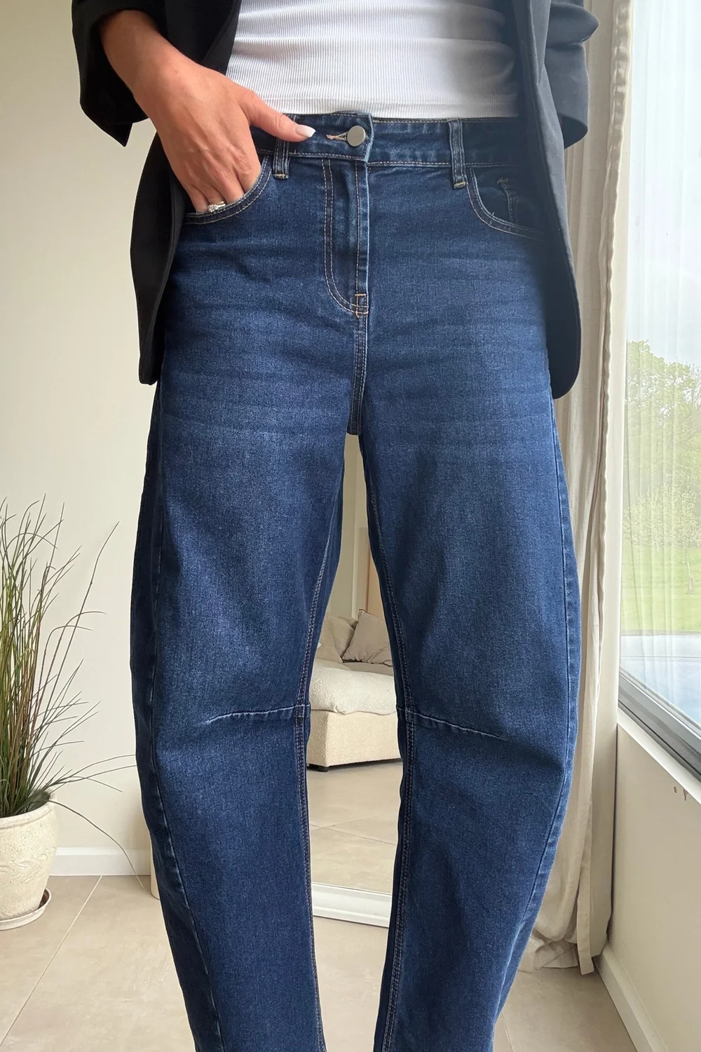 Style Cheat Blue Mid Ankle Straight-Leg High-Rise Jeans - 8 Image 2