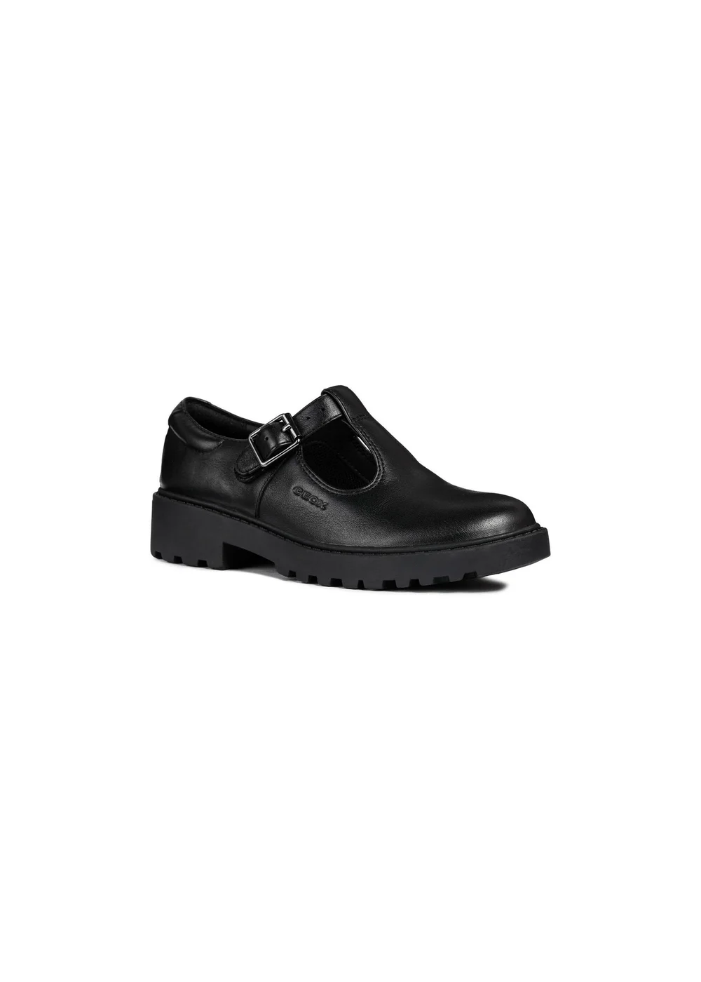 Geox Black Girls J Casey G. E Buckle Shoe (Younger 10 - 12.5) - 10 Infants Image 2