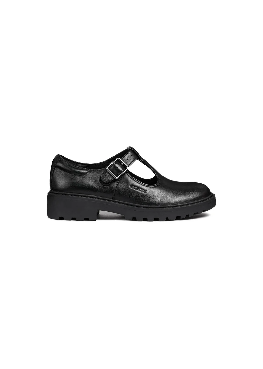 Geox Black Girls J Casey G. E Buckle Shoe (Younger 10 - 12.5) - 10 Infants Image 1