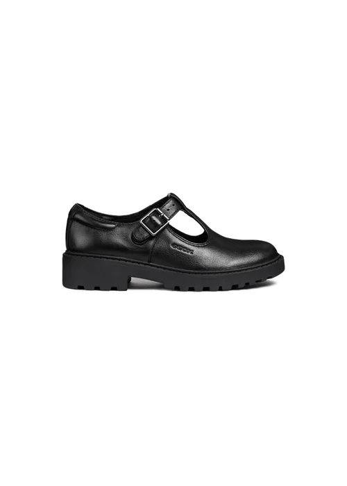 Geox Black Girls J Casey G. E Buckle Shoe (Younger 10 - 12.5) - 10 Infants Image 1