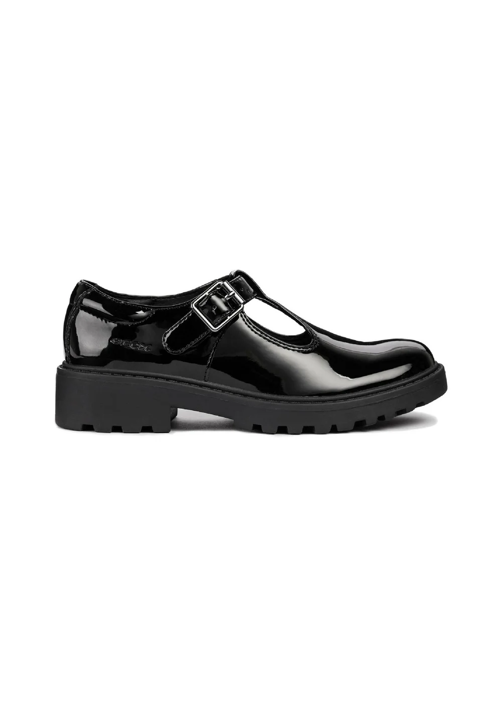 Geox Black Girls J Casey G. E Buckle Shoe (Older 6 -7) - 6 Image 1