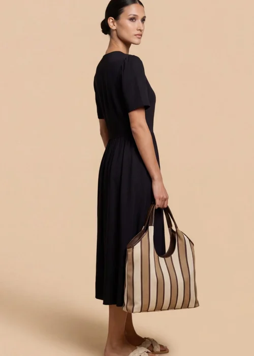 Little Mistress Black Crepe Button-Down Midi Dress - 12 Image 2