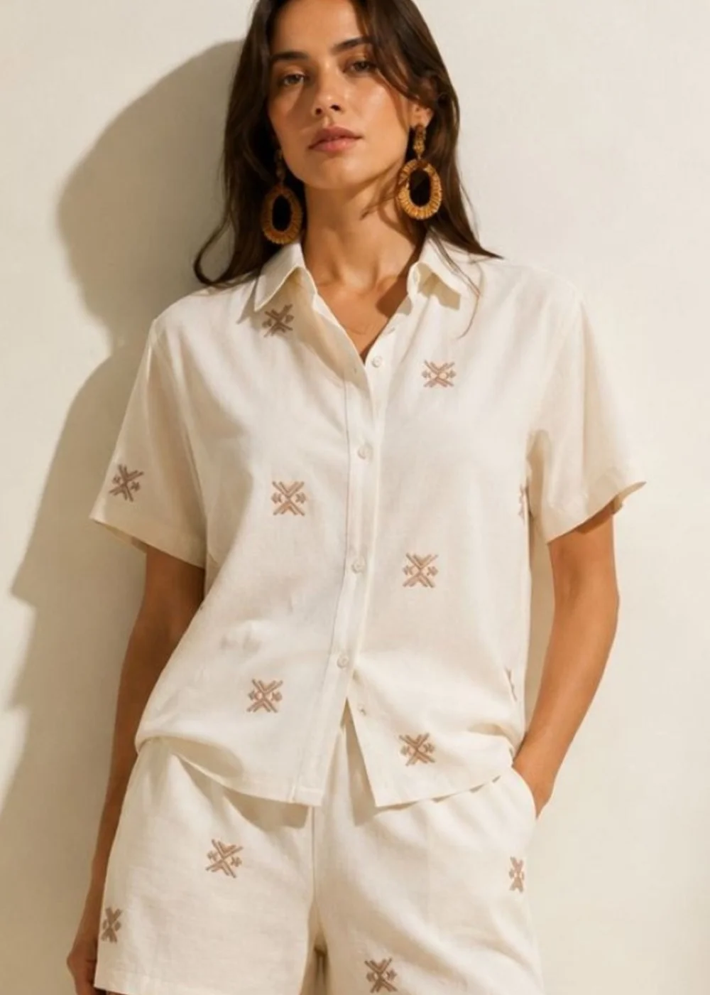 Little Mistress White Embroidered Cotton Shirt - 10 Image 5