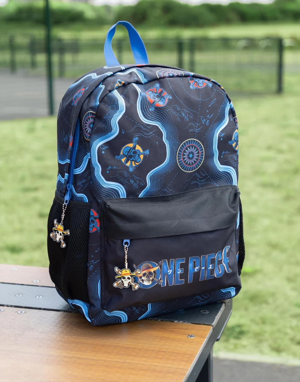 One Piece Unisex Kids Black Skull Map Backpack (One Size) - One Size Image 1