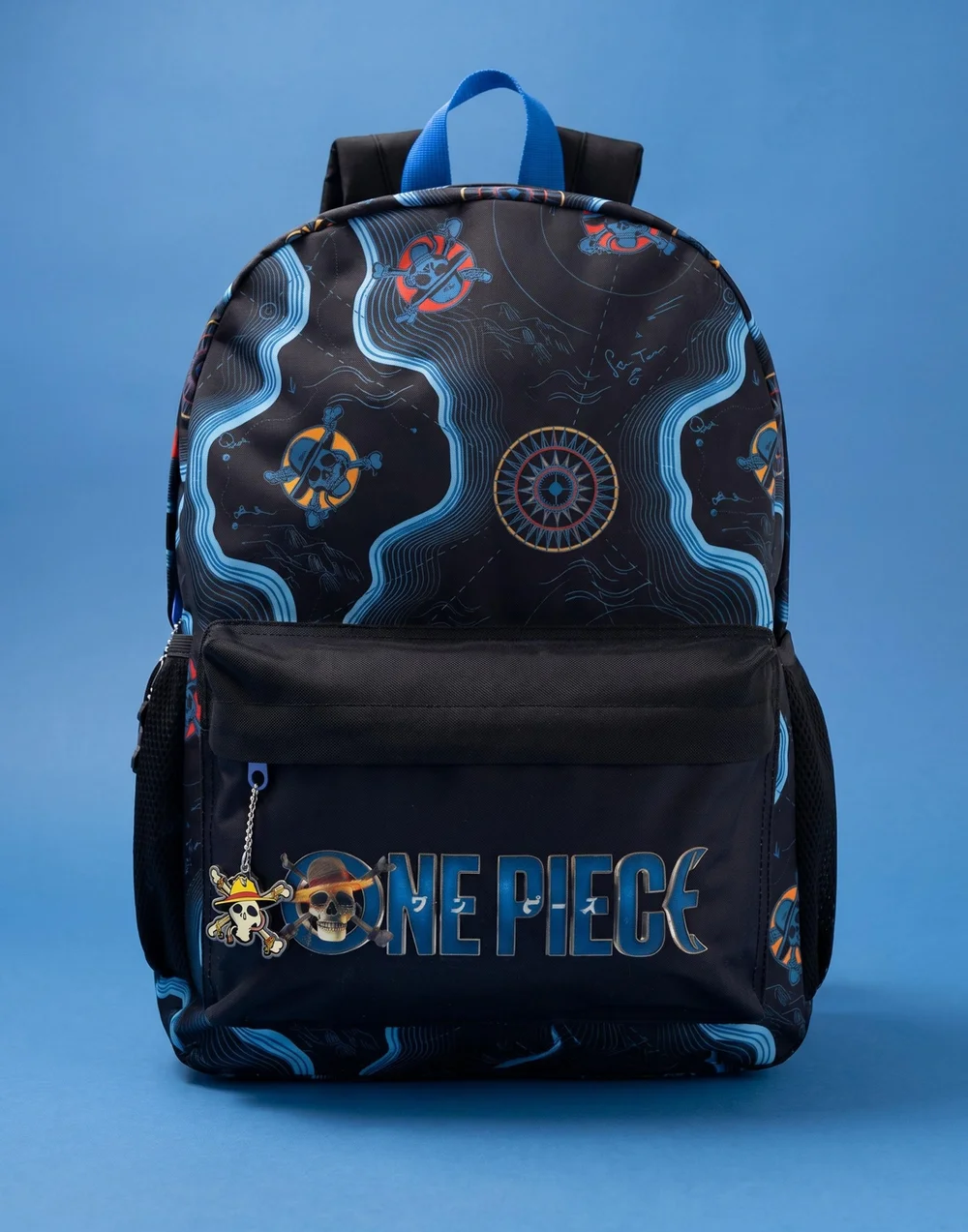 One Piece Unisex Kids Black Skull Map Backpack (One Size) - One Size Image 4